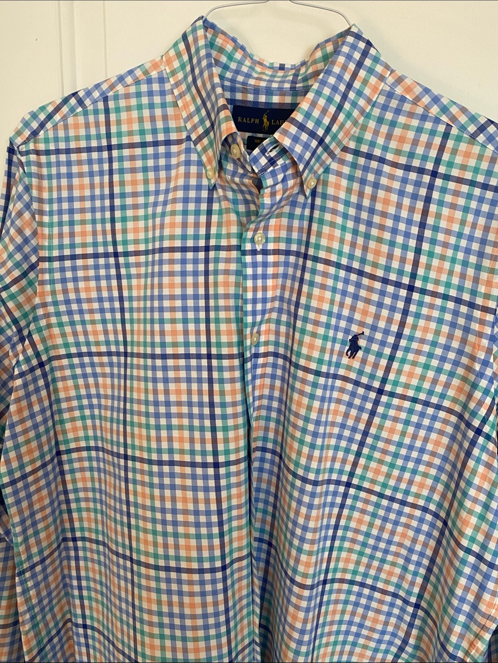 Polo by Ralph Lauren Multicolor Gingham Long Sleeve Button-Down Shirt Size Lg